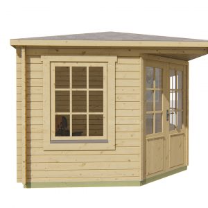 Blokhut - - Blokhut - Tuinhuis Emma | 40 mm | vuren bruin geïmpregneerd