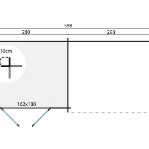 Blokhut - - Blokhut - Tuinhuis Freddy | 28 mm | vuren Red Class Wood geïmpregneerd