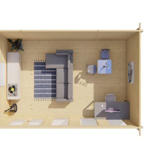 Blokhut - - Blokhut - Tuinhuis Gabriella | 58 mm | groen geïmpregneerd