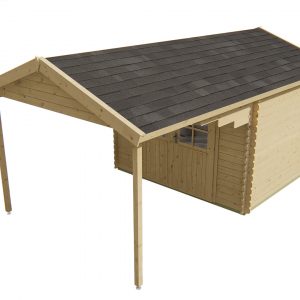 Blokhut - - Blokhut - Tuinhuis Georg | 28 mm | vuren bruin geïmpregneerd