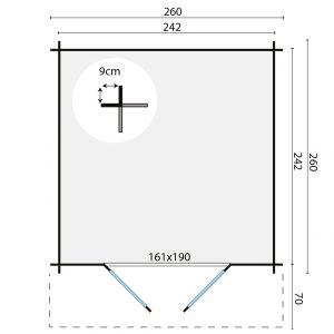 Blokhut - - Blokhut - Tuinhuis Gitte | 28 mm | vuren honinggeel geïmpregneerd