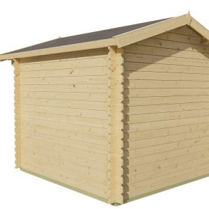 Blokhut - - Blokhut - Tuinhuis Gitte | 28 mm | vuren grijs geïmpregneerd