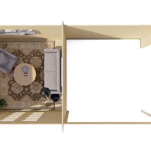 Blokhut - - Blokhut - Tuinhuis Hasse | 28 mm | vuren Red Class Wood geïmpregneerd