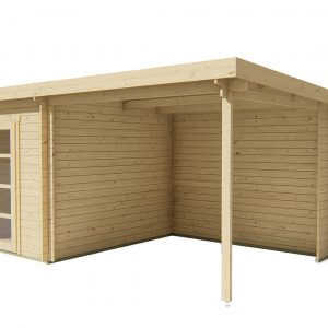 Blokhut - - Blokhut - Tuinhuis Hasse | 28 mm | vuren honinggeel geïmpregneerd