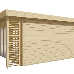 Blokhut - - Blokhut - Tuinhuis Hildegard | 44 mm | vuren groen geïmpregneerd