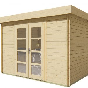 Blokhut - - Blokhut - Tuinhuis Hypermodern | 28 mm | vuren bruin geïmpregneerd