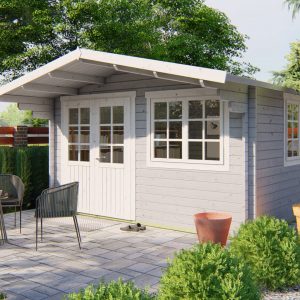 Blokhut - - Blokhut - Tuinhuis Inge | 44 mm | vuren groen geïmpregneerd