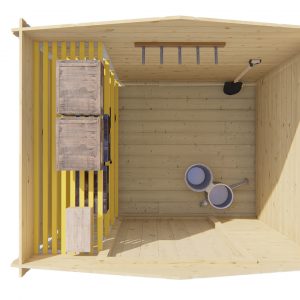 Blokhut - - Blokhut - Tuinhuis Irina | 19 mm | vuren bruin geïmpregneerd