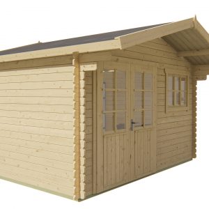 Blokhut - - Blokhut - Tuinhuis Ingmar | 28 mm | vuren groen geïmpregneerd