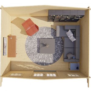 Blokhut - - Blokhut - Tuinhuis Jackalyn | 40 mm | honinggeel geïmpregneerd