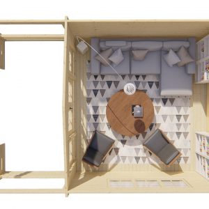 Blokhut - - Blokhut - Tuinhuis Ipswich | 58 mm | vuren Red Class Wood geïmpregneerd