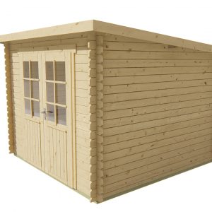 Blokhut - - Blokhut - Tuinhuis Jörgen | 28 mm | vuren groen geïmpregneerd