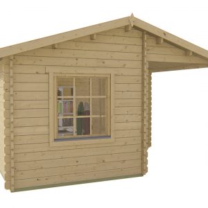 Blokhut - - Blokhut - Tuinhuis Johan | 34 mm | vuren grijs geïmpregneerd