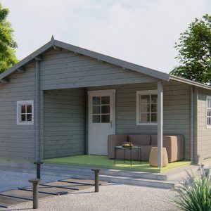 Blokhut - - Blokhut - Tuinhuis Javea | 44 mm | bruin geïmpregneerd