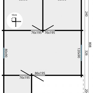 Blokhut - - Blokhut - Tuinhuis Javea | 44 mm | onbehandeld