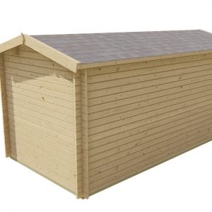 Blokhut - - Blokhut - Tuinhuis Justine | 40 mm | vuren bruin geïmpregneerd