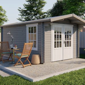 Blokhut - - Blokhut - Tuinhuis Julia | 40 mm | vuren honinggeel geïmpregneerd