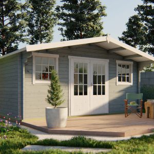 Blokhut - - Blokhut - Tuinhuis Karen | 40 mm | honinggeel geïmpregneerd