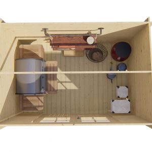 Blokhut - - Blokhut - Tuinhuis Kris | 28 mm | vuren honinggeel geïmpregneerd