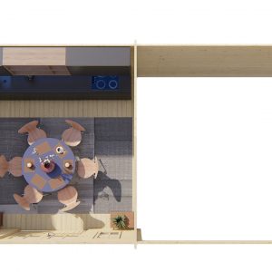 Blokhut - - Blokhut - Tuinhuis Kwaspa | 44 mm | vuren Red Class Wood geïmpregneerd