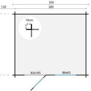 Blokhut - - Blokhut - Tuinhuis Lars | 28 mm | vuren Red Class Wood geïmpregneerd