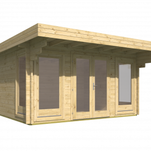 Blokhut - - Blokhut - Tuinhuis Lory | 44 mm | vuren bruin geïmpregneerd