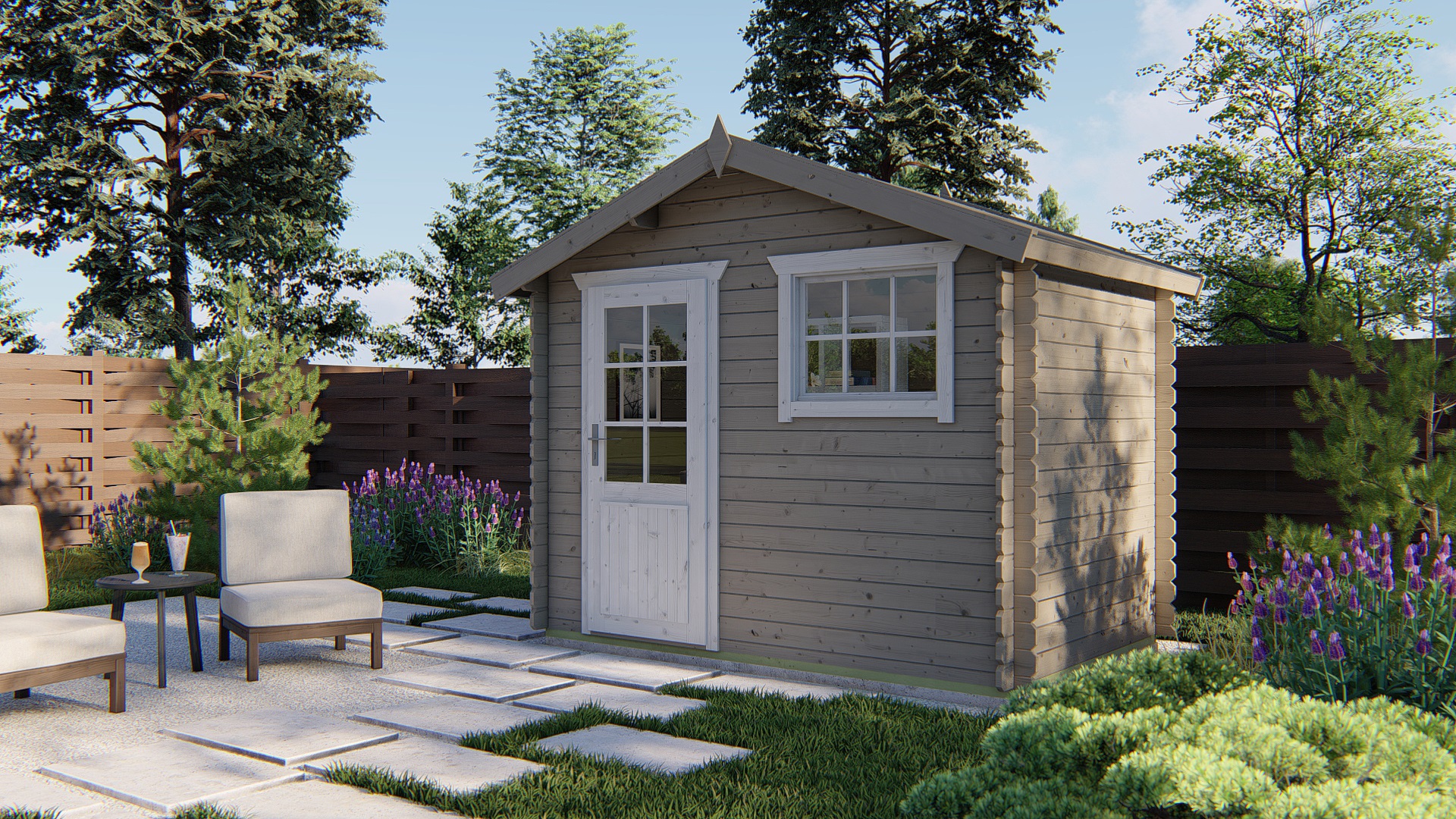 Blokhut - - Blokhut - Tuinhuis Sten | 28 mm | vuren Red Class Wood geïmpregneerd