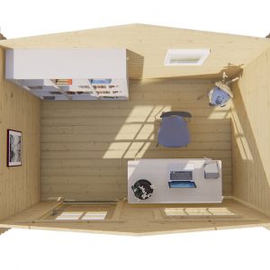 Blokhut - - Blokhut - Tuinhuis Sten | 28 mm | vuren grijs geïmpregneerd