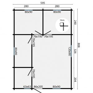 Blokhut - - Blokhut - Tuinhuis Malaga | 44 mm | onbehandeld