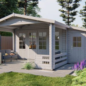 Blokhut - - Blokhut - Tuinhuis Manchester | 58 mm | vuren honinggeel geïmpregneerd