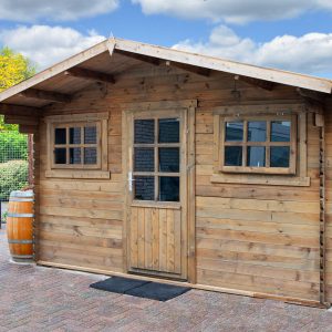 Blokhut - - Blokhut - Tuinhuis Mika | 28 mm | vuren honinggeel geïmpregneerd