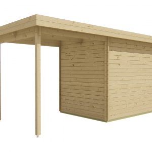 Blokhut - - Blokhut - Tuinhuis Middelmodern | 28 mm | vuren groen geïmpregneerd