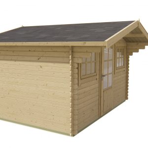 Blokhut - - Blokhut - Tuinhuis Mika | 28 mm | vuren bruin geïmpregneerd