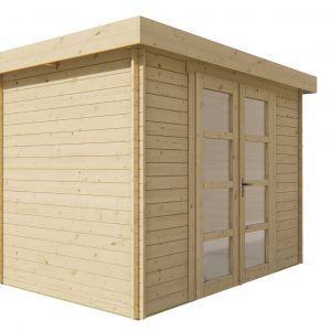 Blokhut - - Blokhut - Tuinhuis Minimodern | 28 mm | vuren Red Class Wood geïmpregneerd