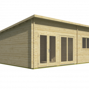 Blokhut - - Blokhut - Tuinhuis Moderna | 44 mm | honinggeel geïmpregneerd