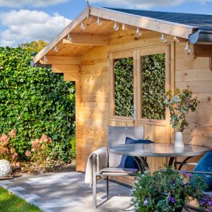 Blokhut - - Blokhut - Tuinhuis Murcia | 34 mm | vuren grijs geïmpregneerd