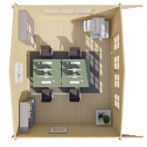 Blokhut - - Blokhut - Tuinhuis Newcastle | 58 mm | vuren honinggeel geïmpregneerd