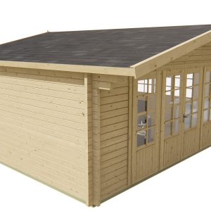 Blokhut - - Blokhut - Tuinhuis Newcastle | 58 mm | vuren bruin geïmpregneerd