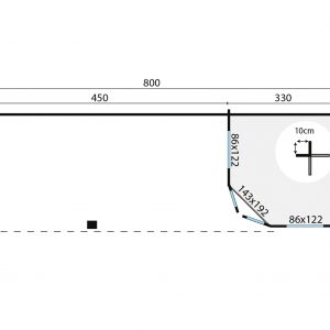 Blokhut - - Blokhut - Tuinhuis Paiva | 44 mm | vuren Red Class Wood geïmpregneerd