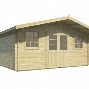 Blokhut - - Blokhut - Tuinhuis Pavel | 44 mm | vuren grijs geïmpregneerd