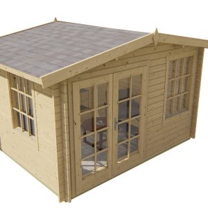 Blokhut - - Blokhut - Tuinhuis Philip | 40 mm | vuren groen geïmpregneerd