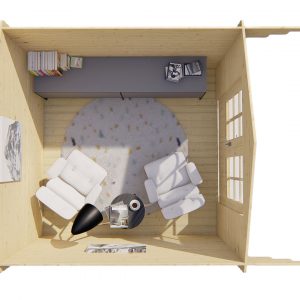 Blokhut - - Blokhut - Tuinhuis Perlund | 28 mm | vuren Red Class Wood geïmpregneerd