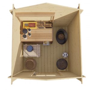 Blokhut - - Blokhut - Tuinhuis Richard | 28 mm | vuren Red Class Wood geïmpregneerd