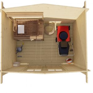 Blokhut - - Blokhut - Tuinhuis Robert | 28 mm | vuren bruin geïmpregneerd