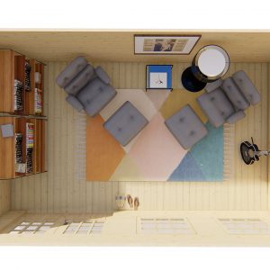 Blokhut - - Blokhut - Tuinhuis Sadie | 40 mm | grijs geïmpregneerd