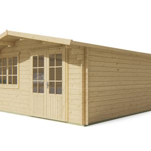 Blokhut - - Blokhut - Tuinhuis Salamanca | 34 mm | vuren grijs geïmpregneerd