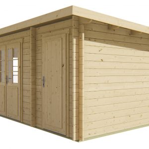 Blokhut - - Blokhut - Tuinhuis Santander | 34 mm | vuren grijs geïmpregneerd