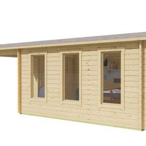 Blokhut - - Blokhut - Tuinhuis Skeg | 44 mm | vuren honinggeel geïmpregneerd