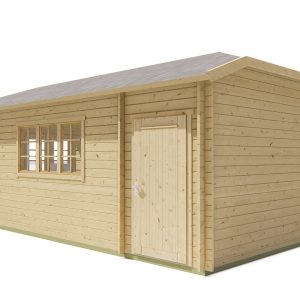 Blokhut - - Blokhut - Tuinhuis Sibella | 44 mm | vuren grijs geïmpregneerd