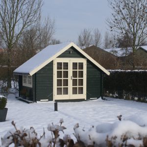 Blokhut - - Blokhut - Tuinhuis Skov | 28 mm | vuren groen geïmpregneerd